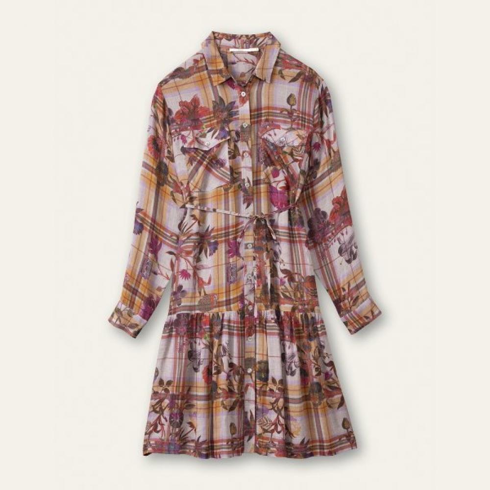 Oilily Check Pattern Dress Owafaop007 brown (95)/36(55)