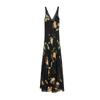 Spring and Summer New Women's Clothing Vacation Style Contrast Color Flower Printing Decoration Sleeveless V-neck Length Dress 2718100