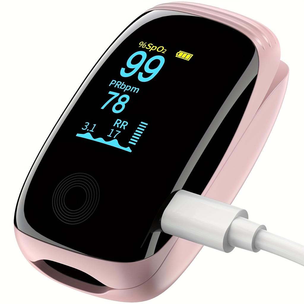 Finger Pulse Oximeter, Fingertip Blood Oxygen Saturation with Pulse Monitor, Oximeter with Lanyard, Pulse Oximeter for Sport And Aviation Use
