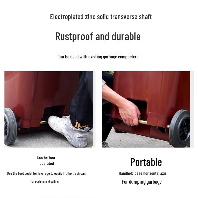 Langxi Outdoor Gewerblicher Mülleimer mit Klappdeckel