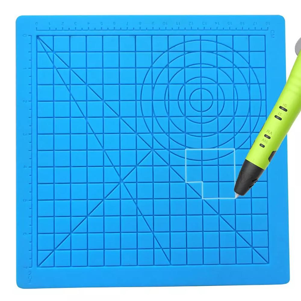 3D Printing Pen Silicone Mat DIY Creative Drawing Template Pad With Heat-proof Finger Sleeve Art Tools Christmas Gift for Kids