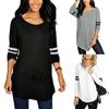 Premium Quality Stripe Trim Baseball Jersey Tops For Women In Versatile Colors