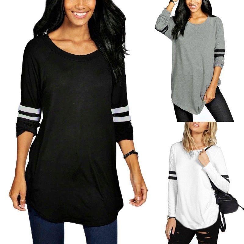 Premium Quality Stripe Trim Baseball Jersey Tops For Women In Versatile Colors