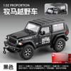 1:32 Wrangler Rubicon Car Model Toy Doors Opened Sound Light Cars Pull Back Alloy Diecast Miniature Models Home Decoration