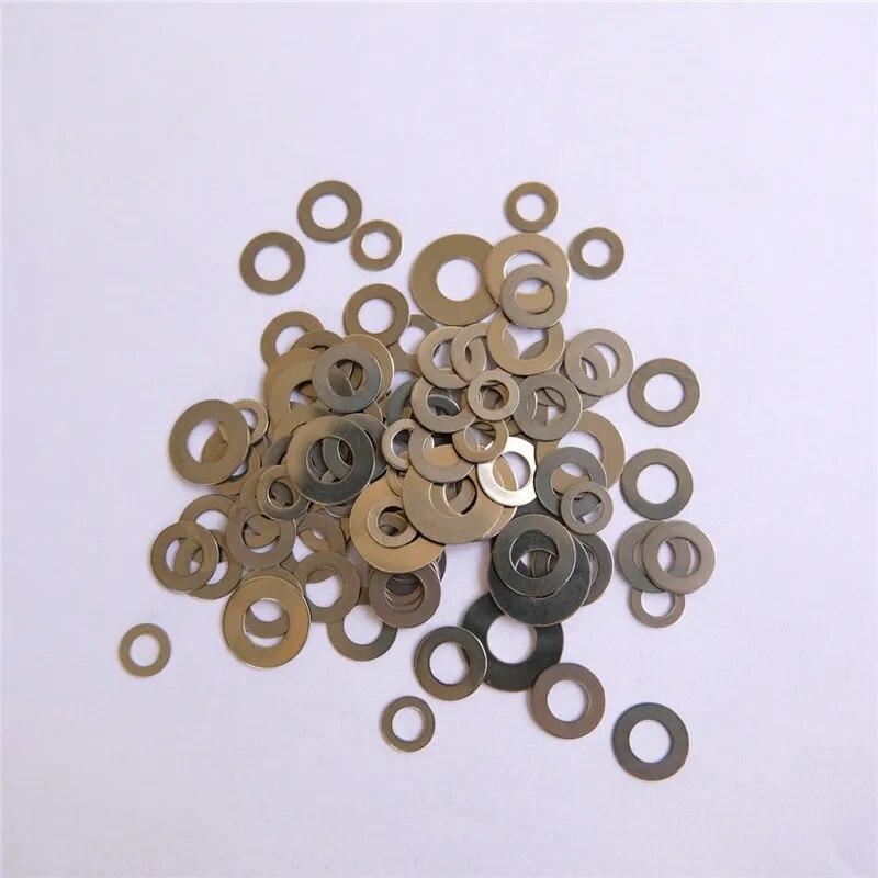 50pcs/lot Outdoor Knife Main Shaft 420C Plus Hard Stainless Steel Flat Gasket Folding Knife Gasket Accessories
