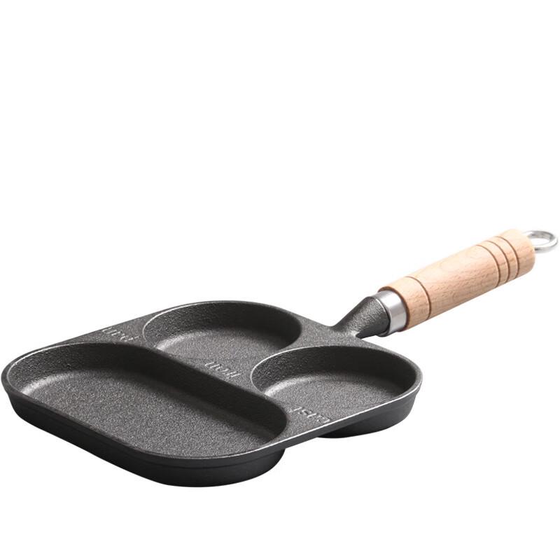 Lìláng Cast Iron 3-Hole Egg Frying Pan Set