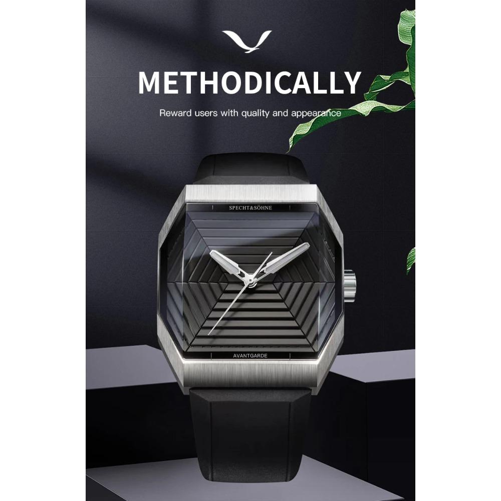 Specht & Söhne New Creative Design Square Watch For Men Sports Watches Octagon Stainless Steel 3D Sapphire Crystal Reloj Hombre