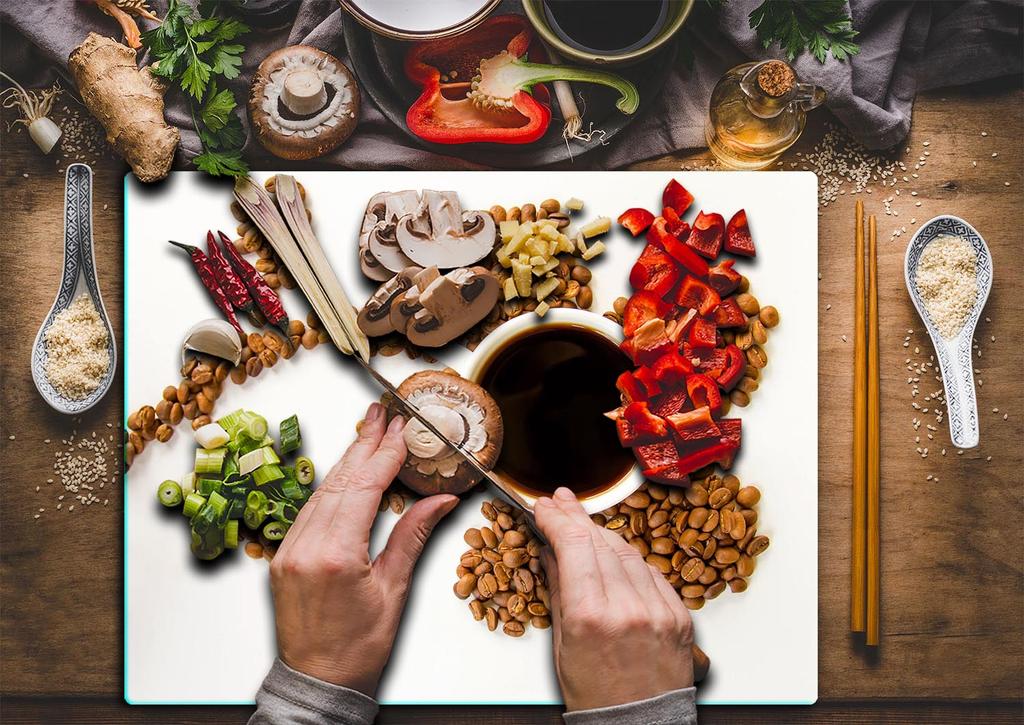 Glass Board Cutting Board 52X40 Coffee