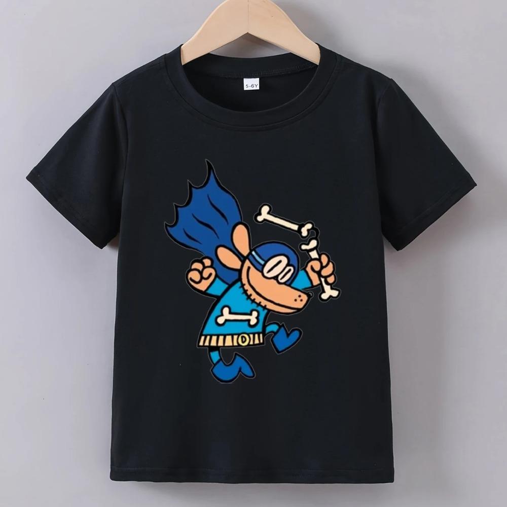 Dog Man Anime T-Shirt für Kinder Jungen Cartoon Sommer Kurzarm T-Shirt Dogman Oberteile Y2k Kleinkind Mädchen T-Shirts Camiseta Kinderkleidung