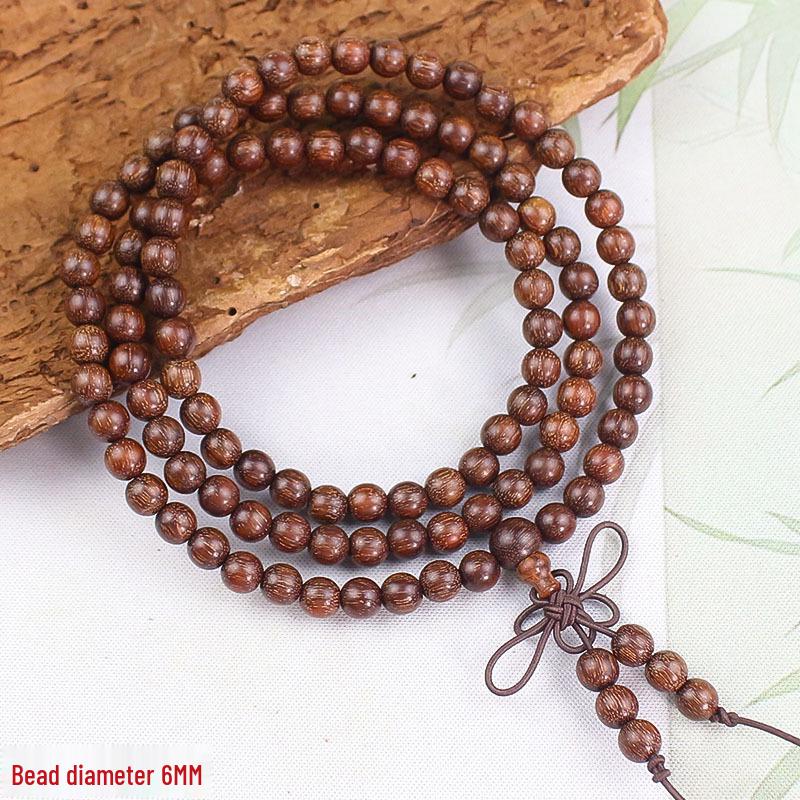 Wooden Sandalwood Buddhist Bead Bracelets - 108 Beads, Unisex Jewelry for Couples