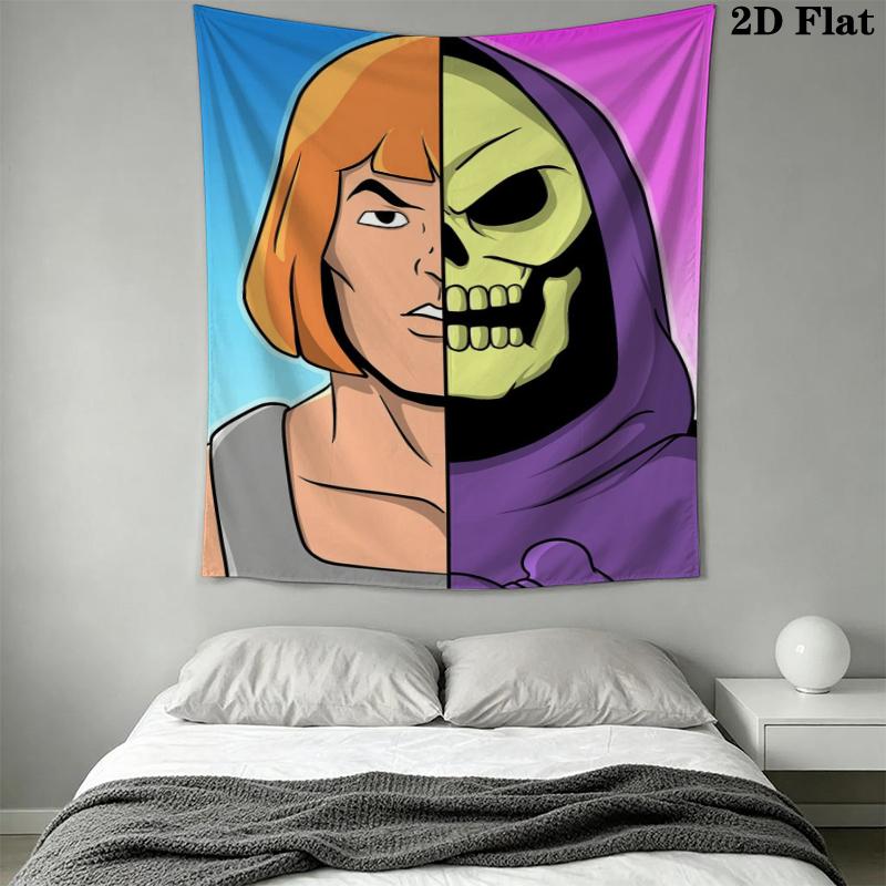 He Man Wall Tapestry Aesthetic Wall Hanging Printed Fabric Blanket Decorative Tapestries for Bedroom Living Room Home Decor