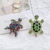 Exclusive Retro Green Turtle Brooch - High-End Fashion Accessory Jewelry Pin