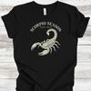 Scorpio Season Scorpion Illustration Graphic T-Shirt | Zodiac Water Sign Astrology