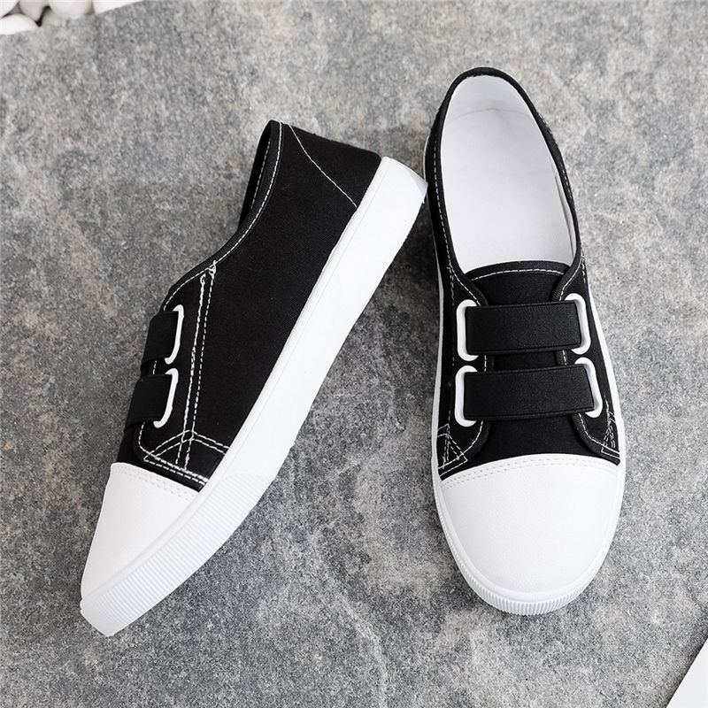 Slip On Canvas Shoes for Women Whit Summer Woman Footwear Flat New In Fashion 2025 Designer Luxury Trends Cheap Light Korean Y2k
