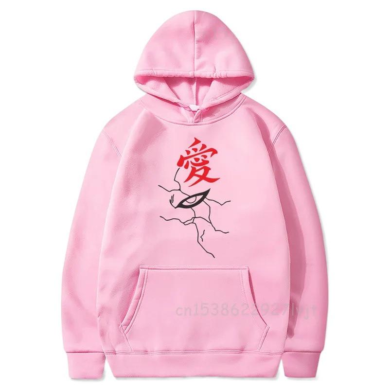 Japanese Animation Gaara Hoodie Men's and Women's Harajuku Pullover Street Wear Unisex Autumn Winter Plushed Brand Sweater