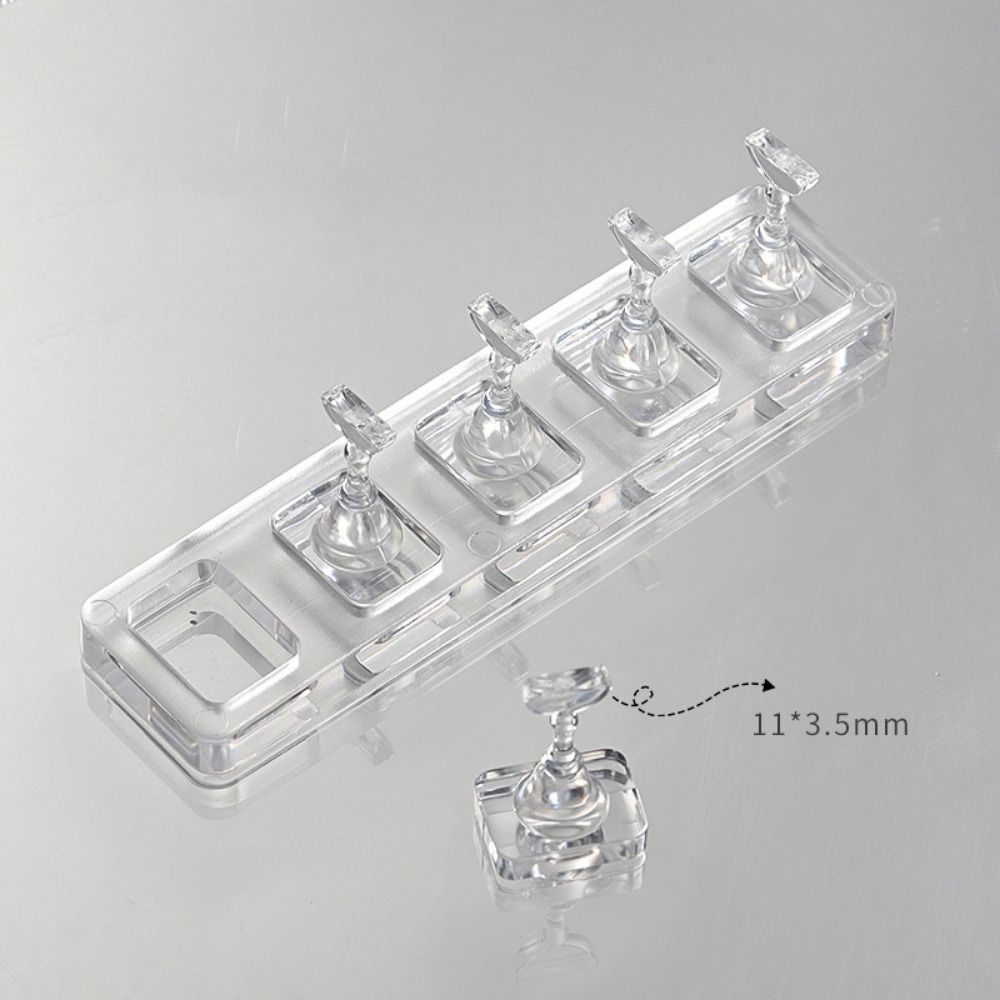 Transparent Nail Practice Base Tray Acrylic Nail Display Board  Manicurist Training