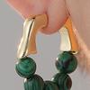 1 Pair Vintage Turquoise Earrings Stylish Retro Design Hypoallergenic Copper Sensitive Ear Friendly Earrings