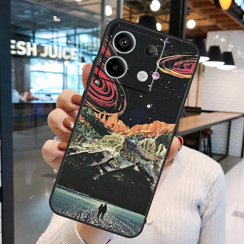 Moon Stars Space Case For Xiaomi Redmi Note 11 9 10 12 13 Pro Plus 9S 10S 11S 12S Remdi 13 12 C 9C 10C Cover