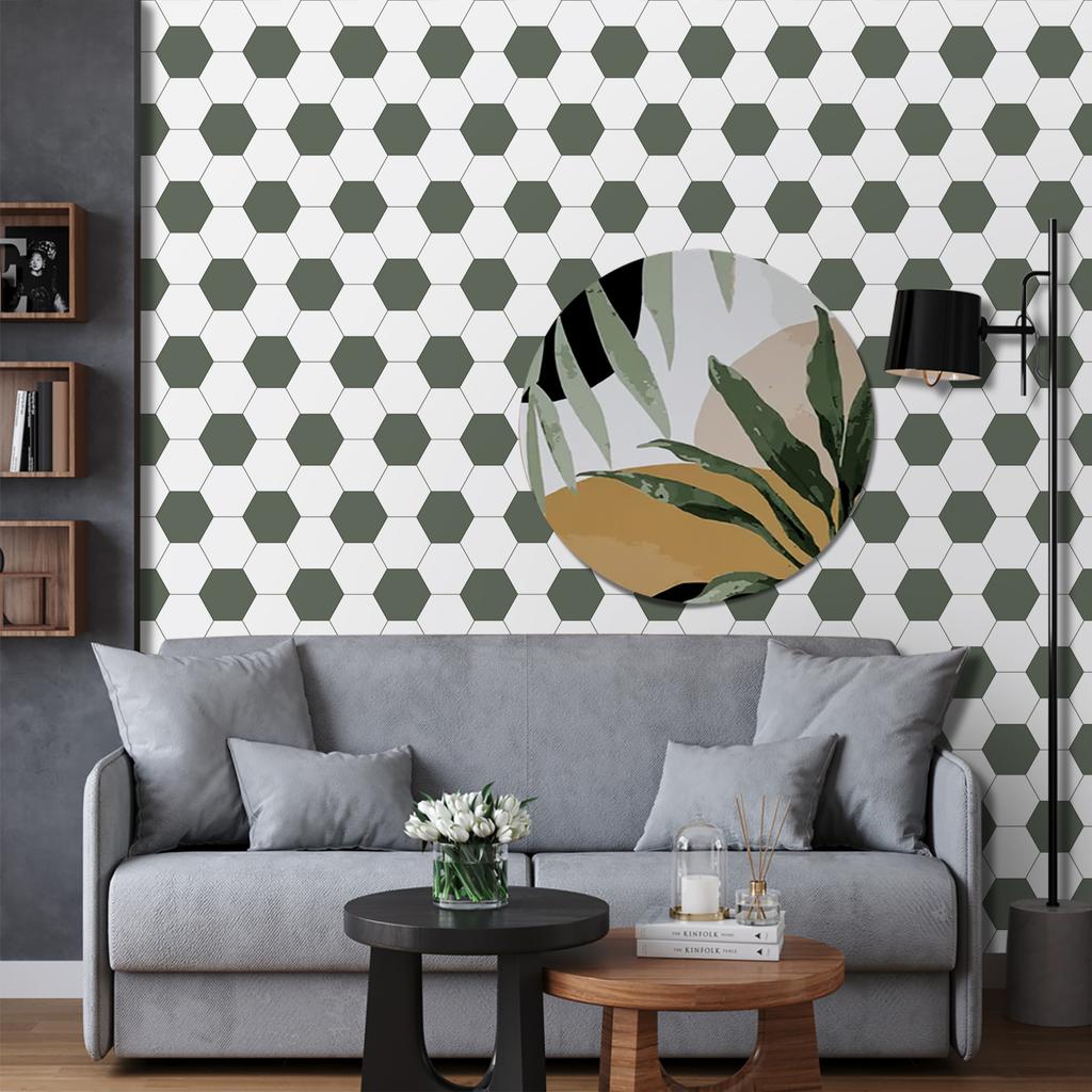 Modern Simple Hexagonal Pattern Peel and Stick Wallpaper Self Adhesive Contact Paper Removable Waterproof Wallpaper For Furniture Renovation