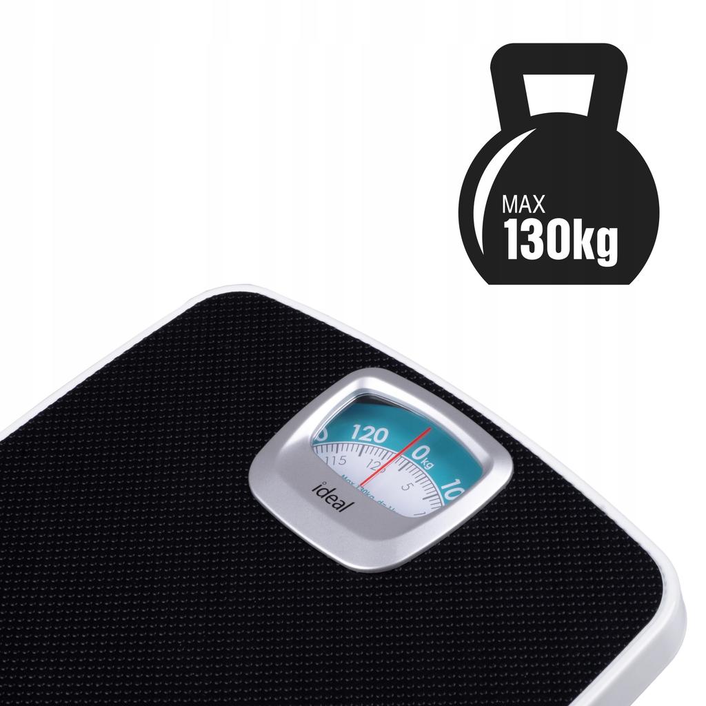 Classic Analog Mechanical Bathroom Scale Up To 130Kg Iz9202 Black