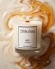 soy candle with a wooden wick + MILK HONEY