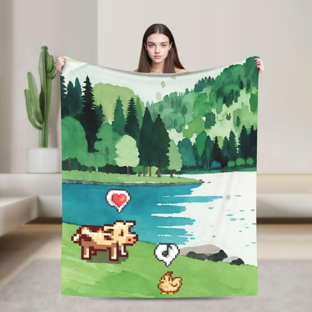 Stardew Valley Animals Chicken Blanket Quality Super Soft  Throw Blanket Winter Travel Office Living Room Comfortable Bedspread