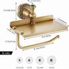 Beelee Bathroom Tissue Holder/Toilet Paper Holder Solid Brass Wall-Mounted Toilet Roll Holder, Toilet Paper Tissue Holder with Mobile Phone Storage