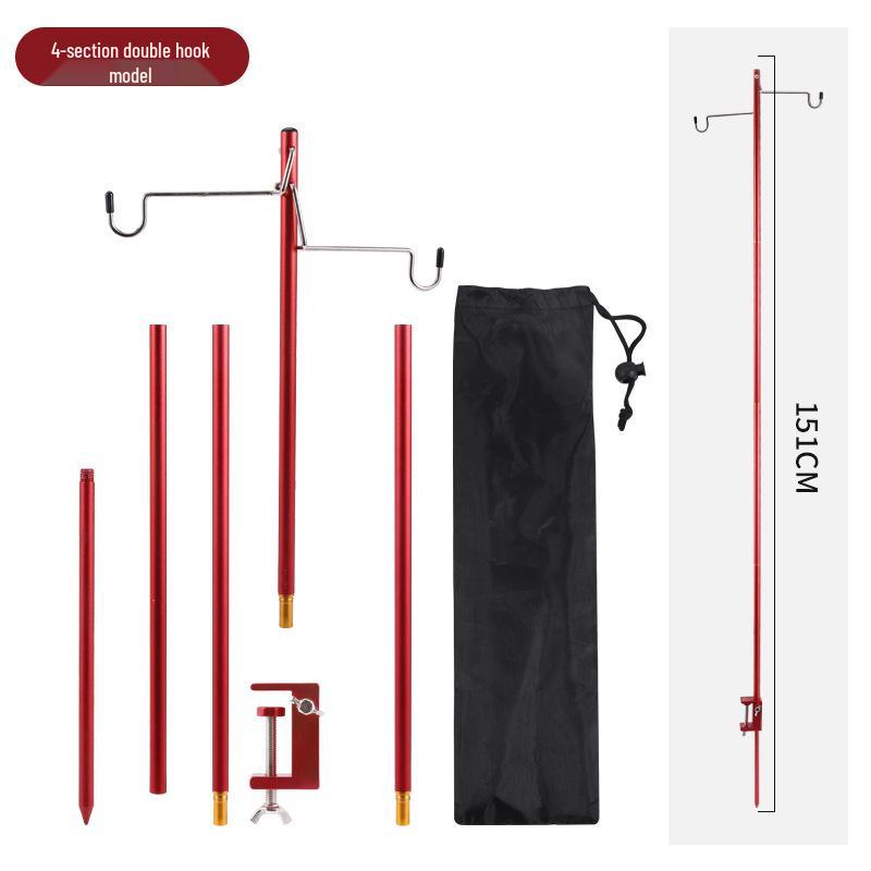 Ultralight Aluminum Folding Camping Light Pole Stand