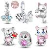Fashion S925 Silver Pendant Firefly Pendant Cute Bear Beads Suitable For 3MM Original Bracelet Women Jewelry Gifts