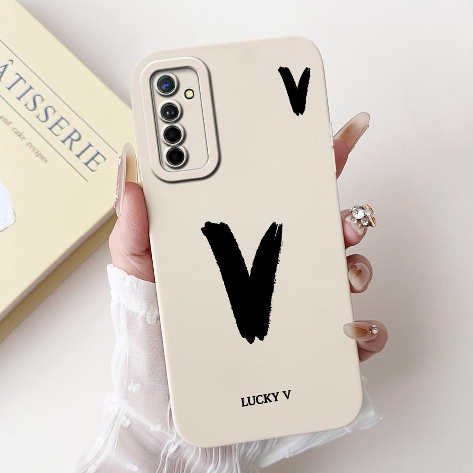 For Realme X2 XT Lucky Initial Letter Phone Case For Realme XT X2 Soft Silicone Shockproof Cases