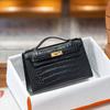 Palmenmuster Kelly Bag neue Ledertasche Damenmode Schulter Crossbody tragbar kleine quadratische Tasche