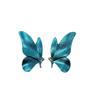1 Pair Colorful Blue Earrings Elegant Stud Wings Studs Party Women's Ear Accessories