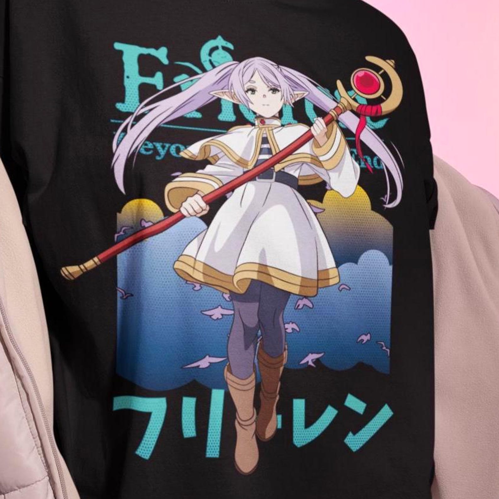 Frieren Tshirt - Sousou No Frieren Shirt,Anime Tee,Manga Sweatshirt,Himmel,Mimic,Fern,Stark 2XL