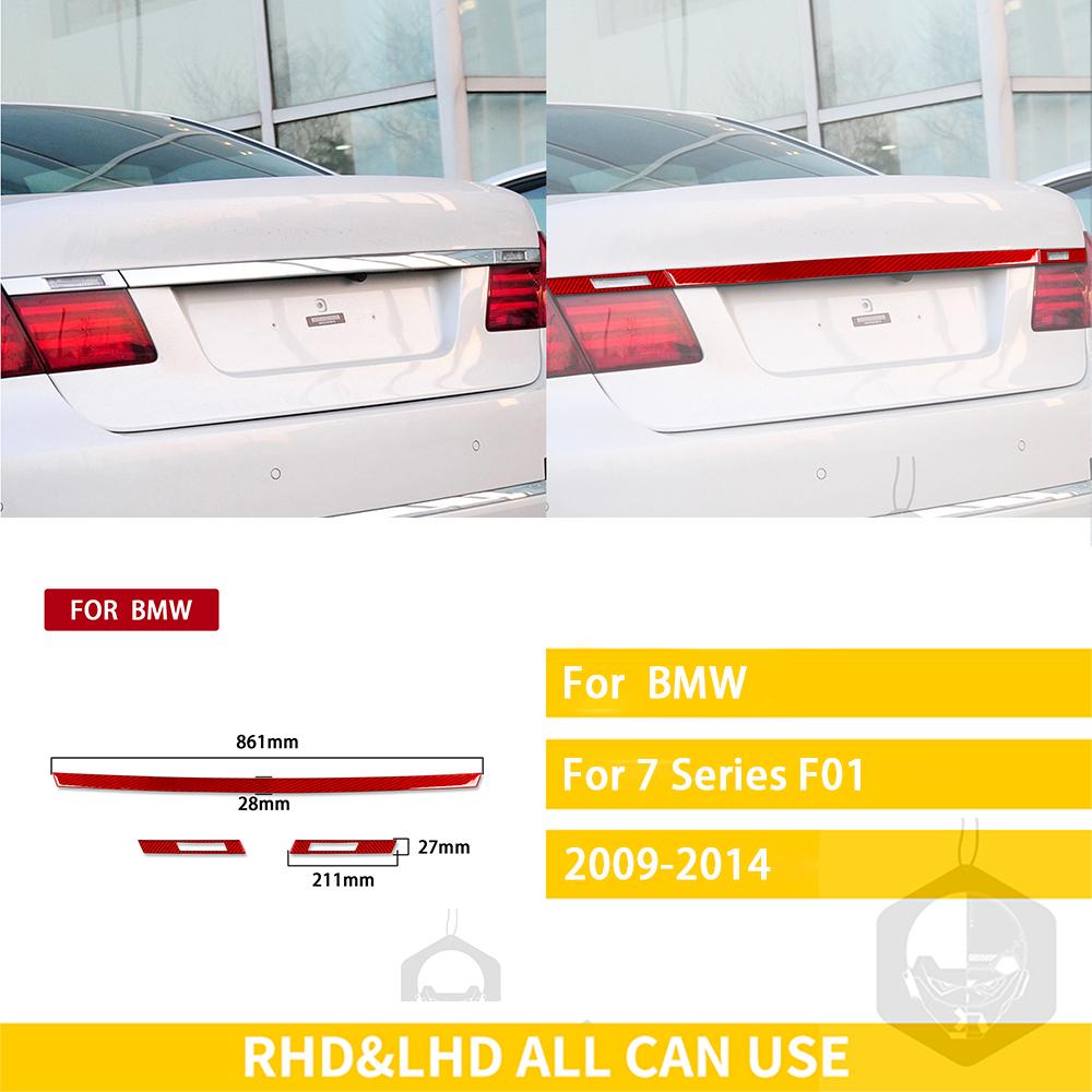 

Для BMW 7 серии F01 2009-2014 аксессуары автомобильные наклейки из углеродного волокна для внешней отделки багажника красный