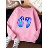 Unisex Kids Crewneck Sweatshirt For Over 4 Years Old Boys Girls Gradient Liquid Drip Number 67 Print Soft Fleece Long Sleeve Pullover For 4-12 Kids