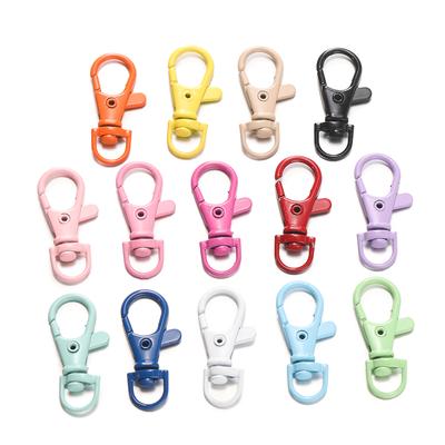 5/10Pcs Colorful Swivel Lobster Clasp Hooks Keychain Split Key Ring Connector for Bag Belt Dog Chain DIY Jewelry Making Findings