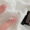 Bow Rose Earrings Pastoral Style Cute Fresh Literary Simple Earrings