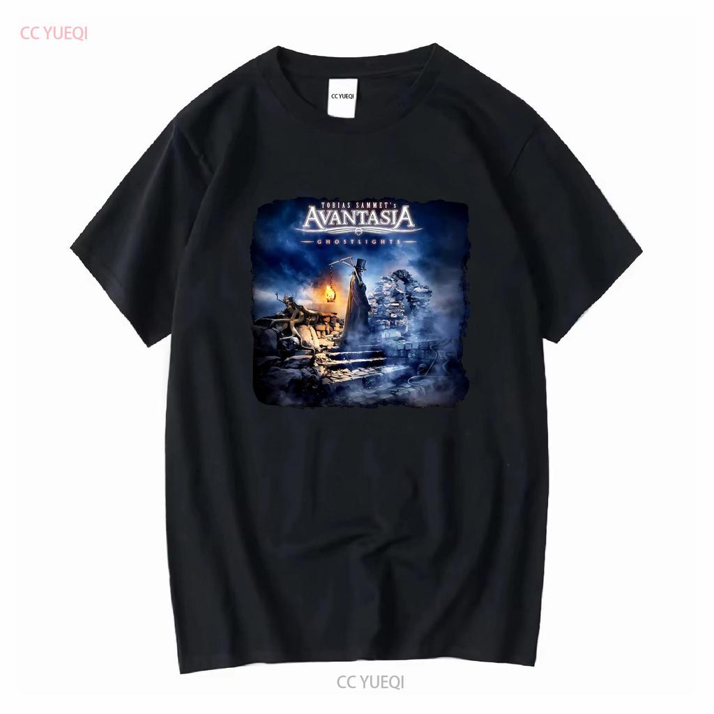 New Rare Avantasia Band Ghostlights Cotton Black All Size T Shirt S 5XL HP6 long or short sleeves vintage Washed Comfortable
