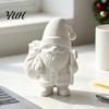 Indoor Seasonal Decor 3D Printed Santa Claus Figure for DIY Painting, Christmas Tabletop Party Favors Ornament, White Resin Figurine Holiday