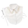 Detachable False Collar Pearls Beaded Lapel Accessory for Hoodie Sweater and Dress for Lady Girl Half Shirt Collar