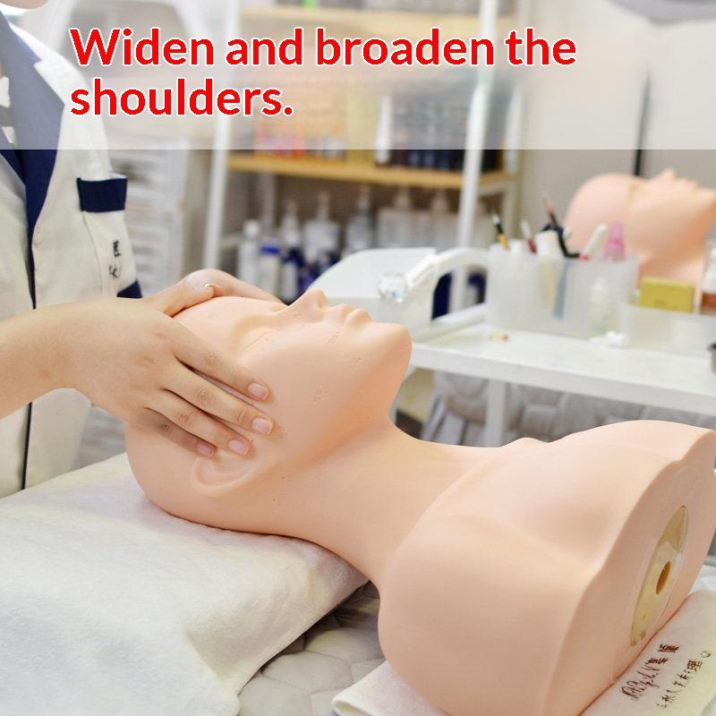 Soft Silicone Half Body Mannequin Head 1Pcs Large Size Realistic Skin for Cosmetology Beginner Makeup Practice Training