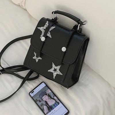 Fashion Backpack Women's Bag  New PU Star Designer Silver Versatile Casual Backpack Handheld Shoulder Bag