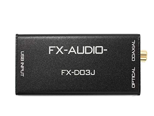 FX-AUDIO- FX-D03J USB Bus-Powered DDC Adds Optical and Coaxial Digital Outputs via USB Connection, High-Resolution Compatible, Optical, Coaxial, 6-Mon