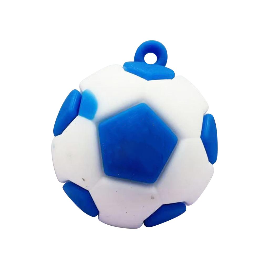Sports Simulation Football Keychain, PVC Soft Rubber Hanging Ornament, Schoolbag Accessory