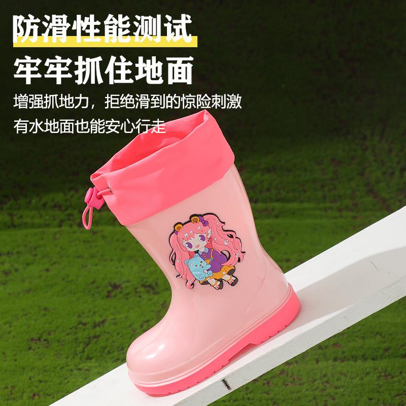 Kinder-Regenstiefel für Mädchen, Gummi-Schuhe für Kleinkind-Mädchen, Rutschfeste Regenstiefel für Jungen, Schüler und Kleinkinder, Wasserdichte Wasserschuhe