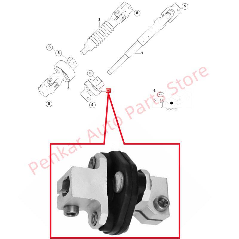 32301094703 Lenkkupplung Gelenkwelle mit Befestigungsmaterial Für BMW E46 316i 318i 320i 323i 325i 328i 330ci