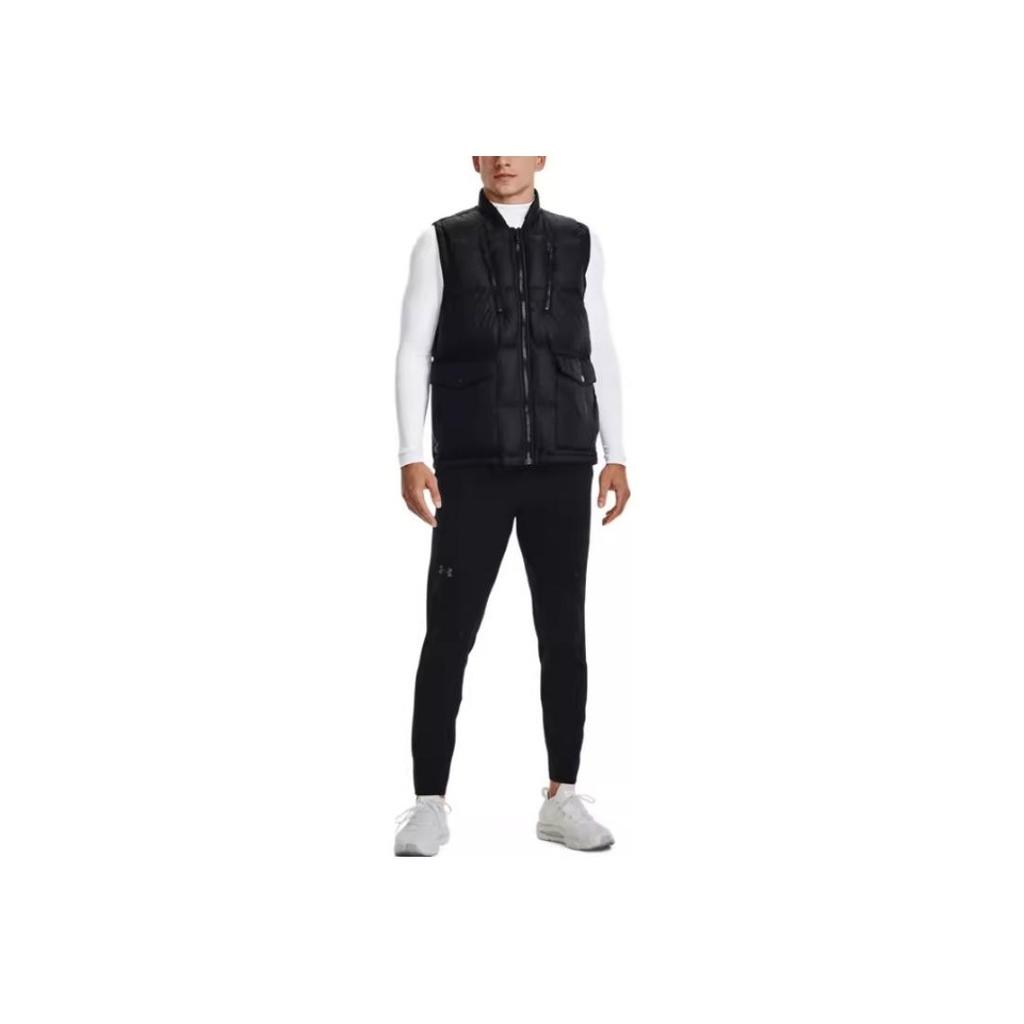 Under Armour Gilet matelassé d'entraînement ColdGear® à poches multiples et col montant pour homme Noir 1364892-001
