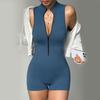 JYL One Piece Zipper Jumpsuit Riding Yoga Fitness Outfit