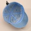 Cappellino da Baseball in Denim con Ricamo di Lettere per Bambini Primavera 2026 - Unisex per Neonati, Casual, con Visiera Morbida, Cappello alla Moda