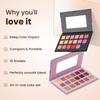 HUDA GIRL Beauty Rose Gold Remastered + Nude Edition Eyeshadow Palette Combo Kit - 36 Matte and Shimmer Finishes, Includes Black Eyeshadow - Comple